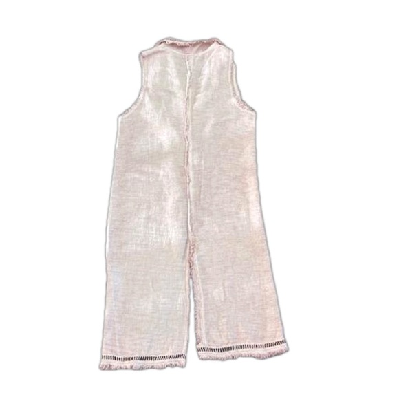 Angela Mara Pale Pink Rag Style Distressed Open Cardigan Size Medium - Picture 15 of 15